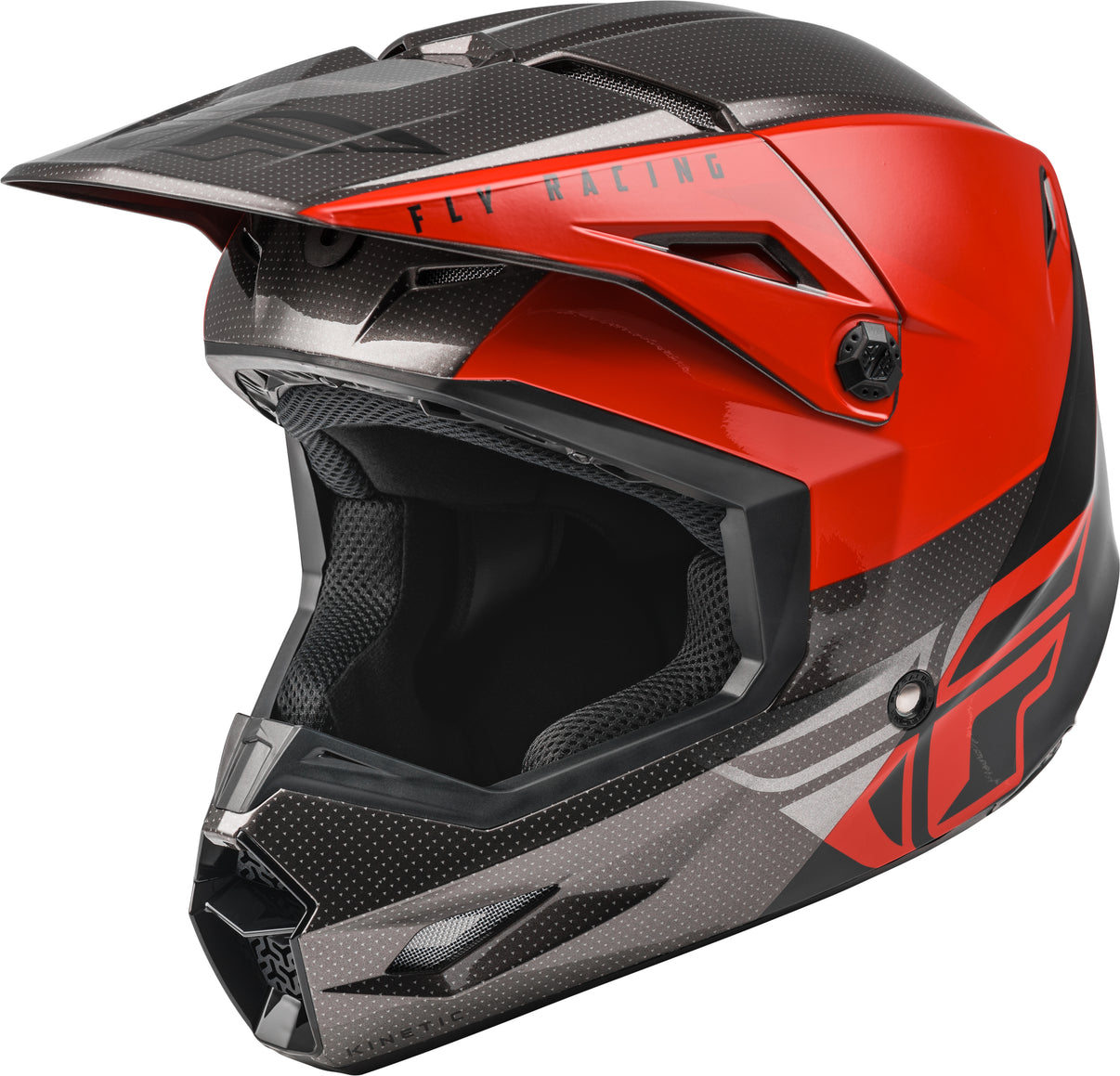 Kinetic Straight Edge Helmet Red/Black/Grey Md