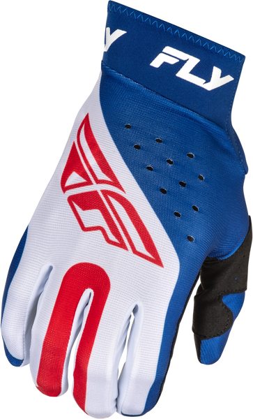 FLY RACING Pro Lite Gloves Red/White/Blue XS - Lightweight Race Gloves