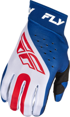 FLY RACING Pro Lite Gloves Red/White/Blue XS - Lightweight Race Gloves