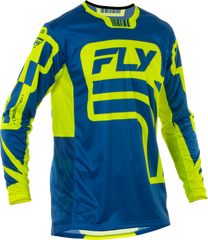 FLY RACING Lite Lancer Jersey Navy/Hi Vis MD - Performance Riding Gear