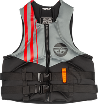Neoprene Flotation Vest Black/Grey/Red Md
