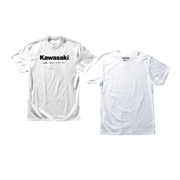 D-COR Kawasaki Racing T-Shirt White Medium - Part Number 80-120-2