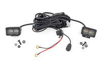 Rough Country | 3x1.75 Inch Black Series LED Slim Aux | SAE Fog | Pair | 70910