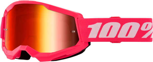 100-PERCENT Strata 2 Goggle with Pink Mirror Red Lens - Part Number 50028-00017