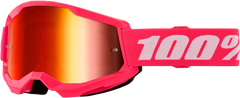 100-PERCENT Strata 2 Goggle with Pink Mirror Red Lens - Part Number 50028-00017