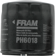 FRAM Oil Filter PH6018 - Premium Black Filter for Aprilia, Arctic Cat, Suzuki, Textron