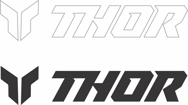 THOR Decal Sheet - 9" Black/White - Part Number 4320-2593