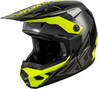 Kinetic Crest Helmet Grey/Black/Hi Vis Lg