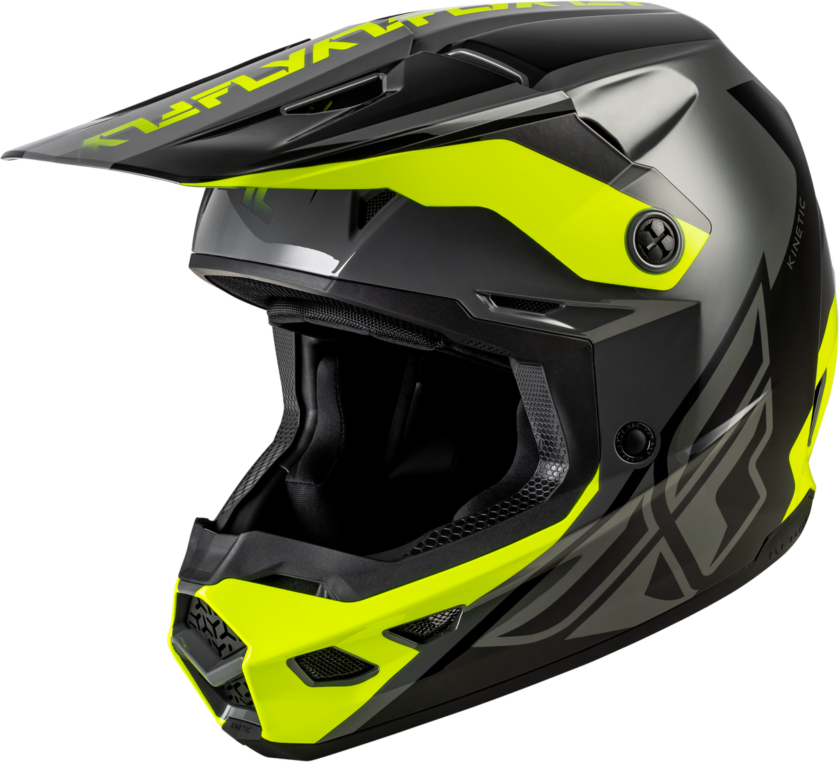 Kinetic Crest Helmet Grey/Black/Hi Vis Sm