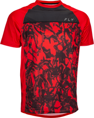 FLY RACING Super D Jersey Red Camo/Black Small - Performance & Comfort