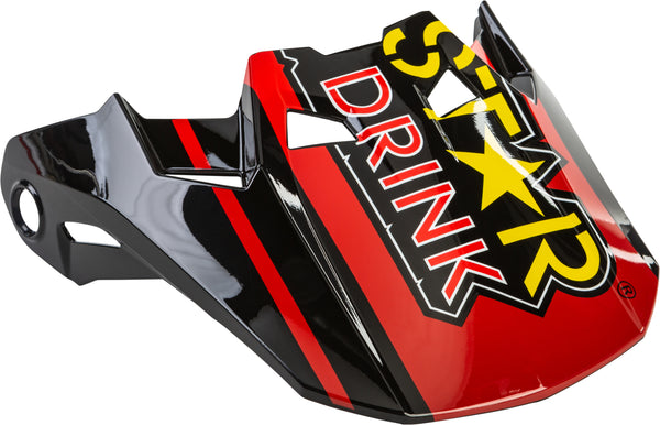 FLY RACING Formula Cc Rockstar Helmet Visor - Black/Red/Yellow (Part No: 73-4734S)