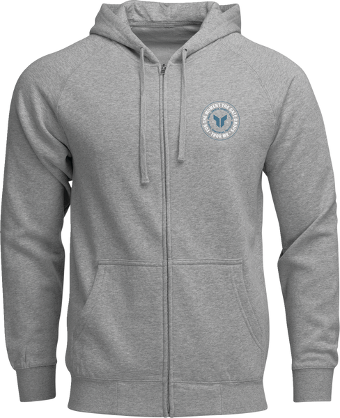 THOR Badge Zip-Up Hoodie - Heather Gray - Medium 3050-7024