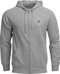 THOR Badge Zip-Up Hoodie - Heather Gray - Medium 3050-7024