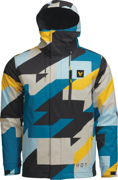 THOR Brave Heavyweight Tour Jacket - Blue/Yellow - 2XL (2920-0821)