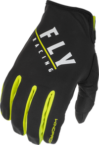 Windproof Gloves Black/Hi Vis Sz 13