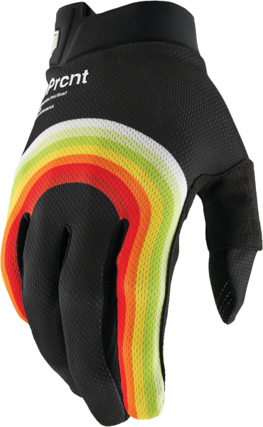 100% Itrack Gloves Rewind Black Medium - High-Performance Riding Gloves