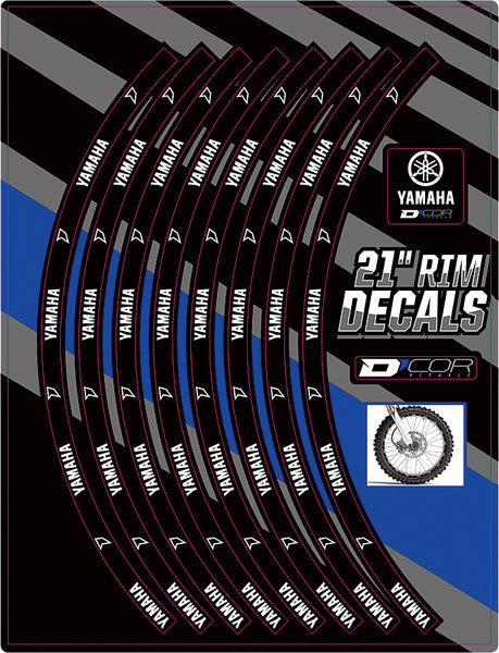 D-COR 40-80-208 Rim Decals 21" Yamaha Logo Front