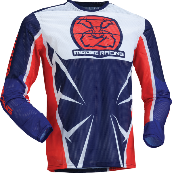 MOOSE RACING Youth Agroid Mesh Jersey - Red/White/Blue - Medium 2912-2525