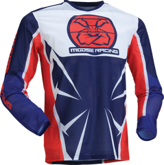 MOOSE RACING Youth Agroid Mesh Jersey - Red/White/Blue - Medium 2912-2525