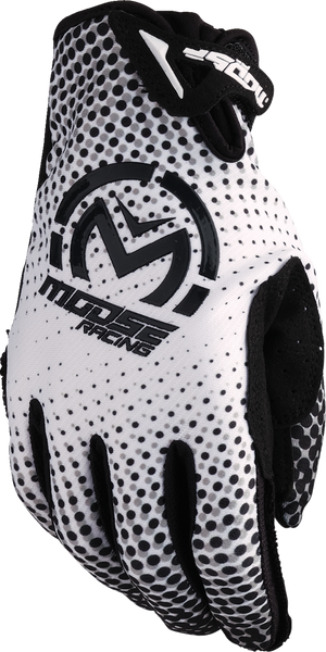 MOOSE RACING SX1* Gloves - White/Black - Medium - Part 3330-8043