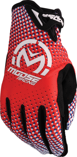 MOOSE RACING SX1* Gloves - Red/White/Blue - Small 3330-8060