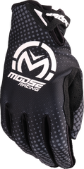 MOOSE RACING SX1* Gloves - Black - 2XL - Part Number 3330-8070