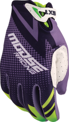 MOOSE RACING Youth SX1* Gloves - Purple/Green - Large 3332-1895