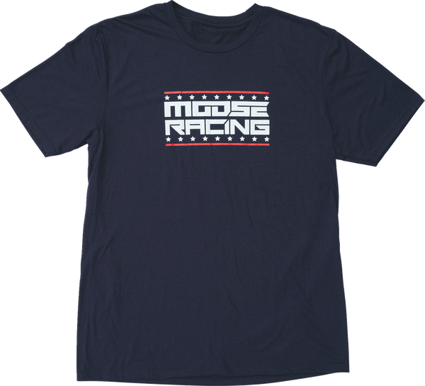 MOOSE RACING All-American T-Shirt - Navy - 2XL - Part Number 3030-24422