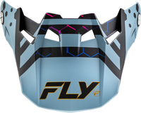 FLY RACING Formula Cc Tektonic Visor - Matte Black/Slate/Blue Yellow - Part 73-4343
