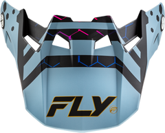 FLY RACING 73-4344 Formula Cc Tektonic Visor - Matte Black/Slate/Blue - Medium/Large