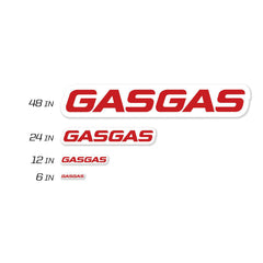 D-COR 40-65-106 6-Inch Gasgas Decal - 8 Mil Thickness