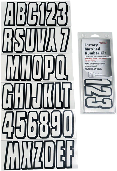 HARDLINE 320 CLBLK I.D. Sticker Kit - Clear 320 Series