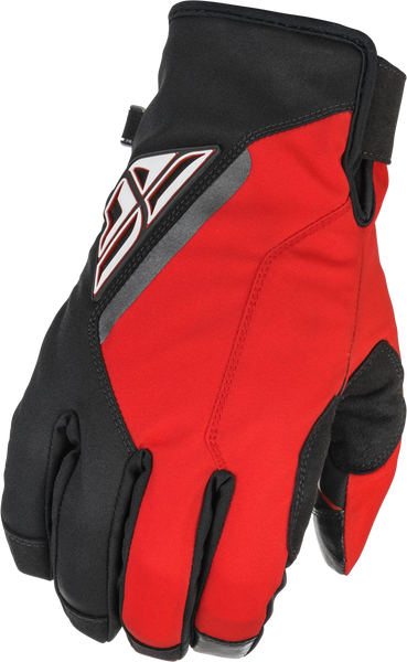 FLY RACING 371-05308 Black/Red Gloves Size 08 - Weatherproof Motocross Style