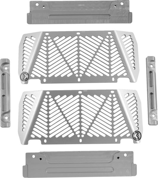 MOOSE RACING Radiator Guards - Silver - Part Number 12-3000 for Kawasaki