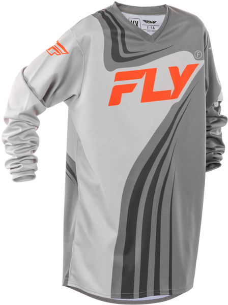 FLY RACING Youth F 16 Jersey Grey/Orange - Part Number 378-223YM