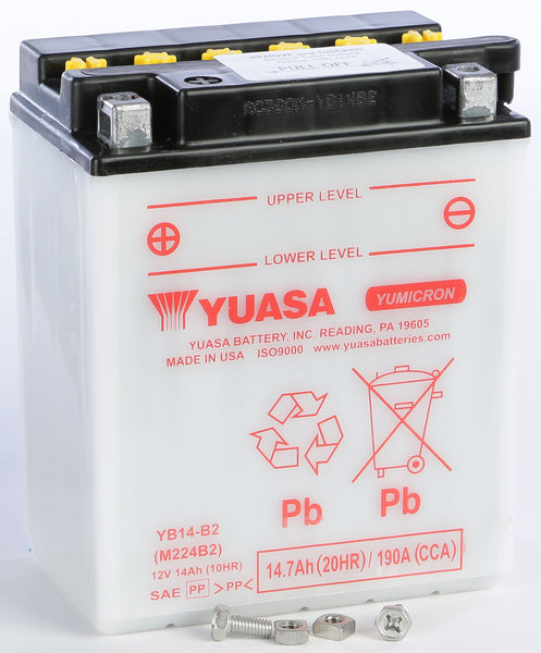 YUASA YUAM224B2IND Battery Yb14 B2 Conventional