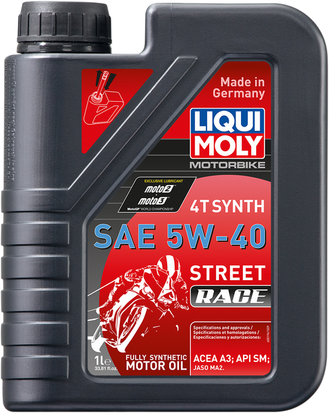 LIQUI MOLY Street Race Synthetic 4T Oil - 5W-40 - 1L - Part Number 20074