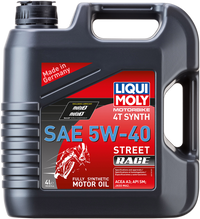 LIQUI MOLY Street Race Synthetic 4T Oil - 5W-40 - 4L - Part Number 20076