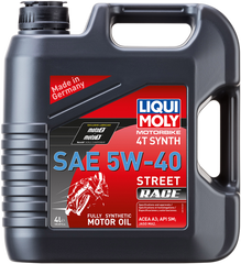 LIQUI MOLY Street Race Synthetic 4T Oil - 5W-40 - 4L - Part Number 20076