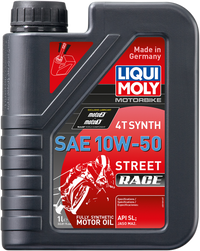 LIQUI MOLY Street Race Synthetic 4T Oil - 10W-50 - 1L - Part Number 20066