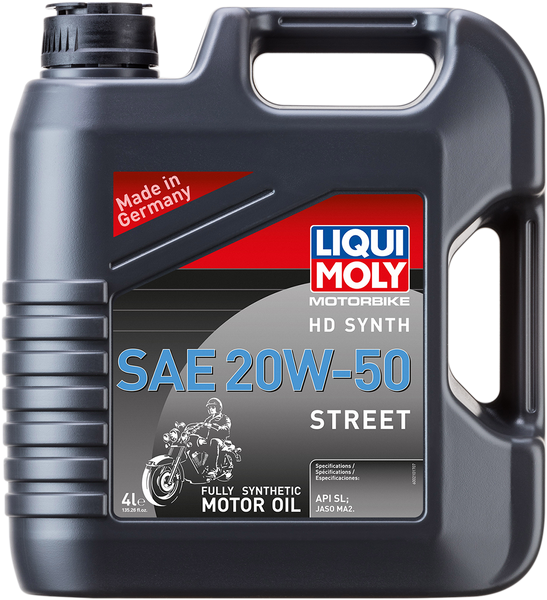 LIQUI MOLY H-D? Synthetic 4T Street Oil - 20W-50 - 4 Liter - Part No. 20102