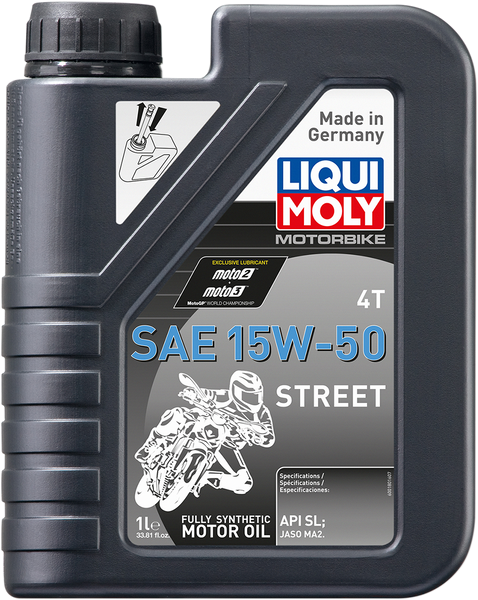 LIQUI MOLY Street 4T Oil - 15W-50 - 1 L - Part Number 20058