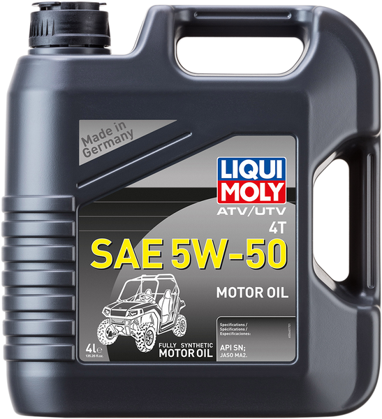 LIQUI MOLY ATV/UTV 4T Engine Oil - 5W-50 - 4L - Part Number 20214