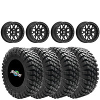 Valor Offroad V07 SATIN BLACK beadlock on QuadBoss QBT808
