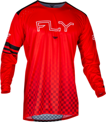 FLY RACING 377-053L Red Long Sleeve Bicycle Jersey - Large