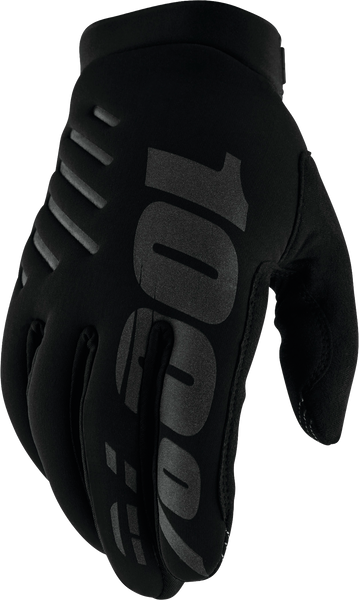 100-PERCENT Brisker Youth Gloves Black XL - Perfect for Cool Weather Riding