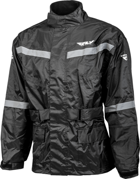 FLY RACING 479-8017L 2 Piece Rain Suit in Black - Large