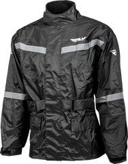 FLY RACING 479-8017L 2 Piece Rain Suit in Black - Large