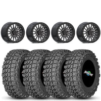 Valor V06 Beadlock 15x8 Brushed Gunmetal 6+2 on Gladiator X Comp 10 Ply 32x10-15