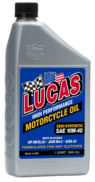 Lucas Semi Synthetic High Performance Oil 10W-40 1qt - Part #10710